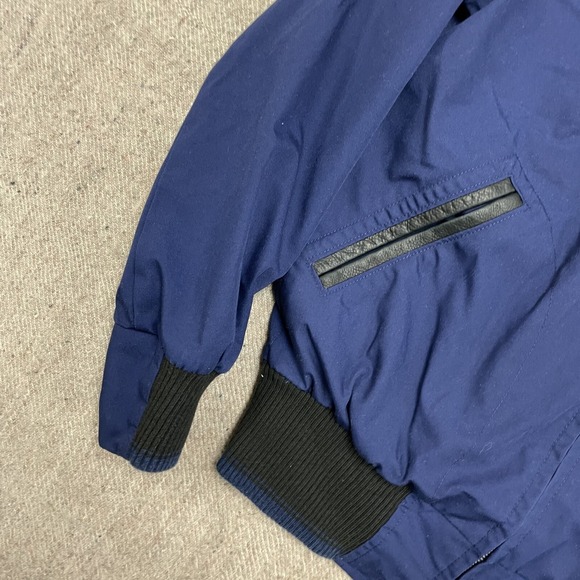 vintage GB Bear bomber Jacket mens Small blue 1990s - Picture 3 of 9